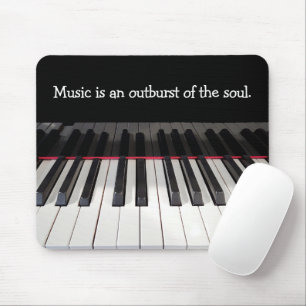 Music Quote on Piano Keyboard  マウスパッド