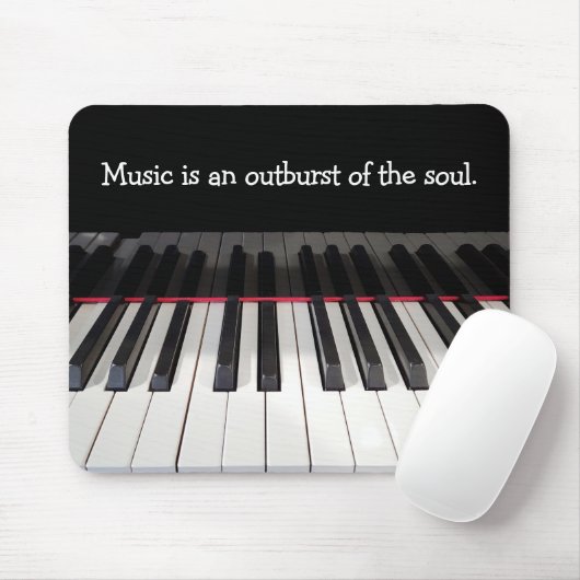 Music Quote on Piano Keyboard  マウスパッド (マウス)
