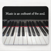Music Quote on Piano Keyboard  マウスパッド (正面)
