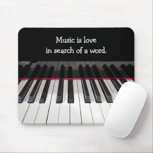 Music Quote on Piano Keyboard マウスパッド