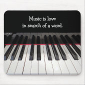 Music Quote on Piano Keyboard マウスパッド (正面)