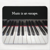 Music Quote on Piano Keyboard マウスパッド (正面)