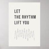 Music Quote Poster. Calm Motivational Decor ポスター (正面)