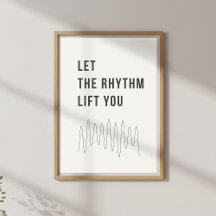 Music Quote Poster. Calm Motivational Decor