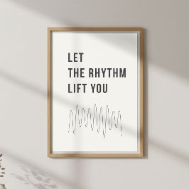 Music Quote Poster. Calm Motivational Decor ポスター