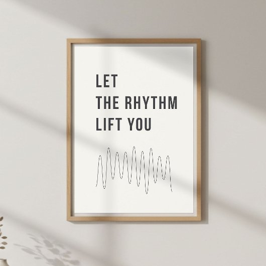 Music Quote Poster. Calm Motivational Decor ポスター