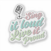 Music Quotes Sticker  シール (正面)