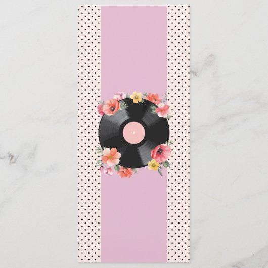 Music Recordの結婚フローラ1950sメニュー メニュー (裏面)