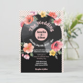 Music Record結婚のフローラ1950年代の花 招待状 (スタンド正面)