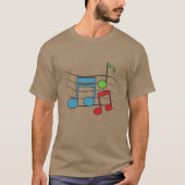 MUSIC ROCK LOVE funny Tシャツ (正面)