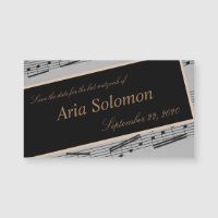 Music Romance Save the Date Magnet Card