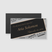 Music Romance Save the Date Magnet Card (正面/裏面)