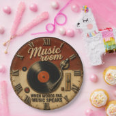 Music Room Vinyl Record  ペーパープレート (パーティー)