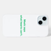 Music Says What the Heart Can't Apple iPhone 15 Case-Mate iPhoneケース (裏面 (横))