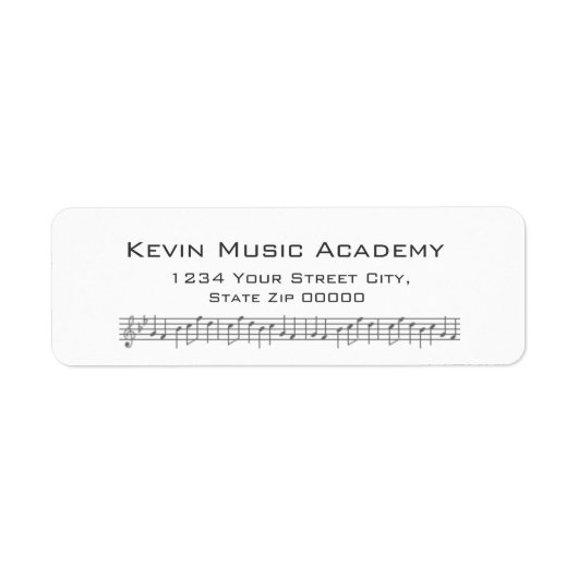 「Music Score」差出人住所ラベル ラベル (正面)