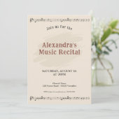 Music Sheet Recital Invitation 招待状 (スタンド正面)