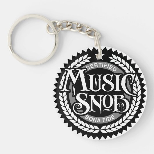 Music Snob – 音楽おもしろい愛好家 キーホルダー (正面)