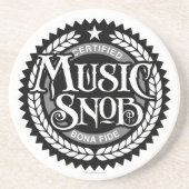Music Snob – 音楽おもしろい愛好家 コースター (正面)