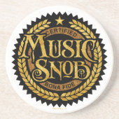 Music Snob – 音楽おもしろい愛好家 コースター (正面)