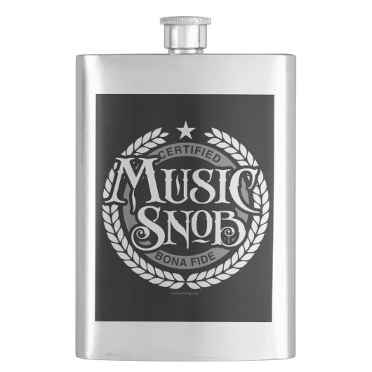 Music Snob – 音楽おもしろい愛好家 フラスク (正面)