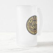 Music Snob – 音楽おもしろい愛好家 フロストグラスビールジョッキ (正面右)