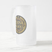 Music Snob – 音楽おもしろい愛好家 フロストグラスビールジョッキ (正面左)