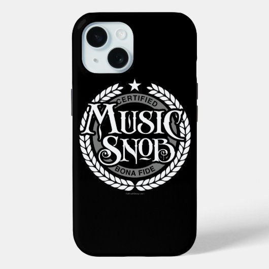 Music Snob – 音楽おもしろい愛好家 Case-Mate iPhoneケース (裏面)