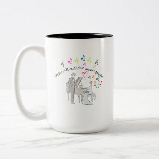 Music Speaks ツートーンマグカップ (左)