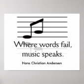 Music speaks - art print ポスター (正面)