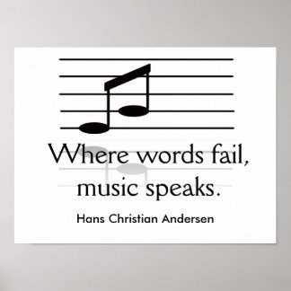 Music speaks - art print ポスター