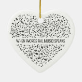 Music Speaks Heart Ceramic Ornament セラミックオーナメント (裏面)