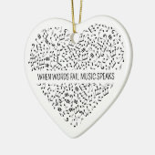 Music Speaks Heart Ceramic Ornament セラミックオーナメント (左)