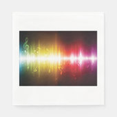 Music Spectrum Soundwave 鮮やか Audio Visualizer スタンダードランチョンナプキン (正面)