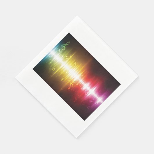 Music Spectrum Soundwave 鮮やか Audio Visualizer スタンダードランチョンナプキン (角)