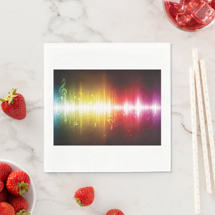 Music Spectrum Soundwave 鮮やか Audio Visualizer スタンダードランチョンナプキン