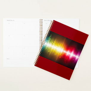 Music Spectrum Soundwave 鮮やか Audio Visualizer プランナー手帳