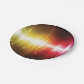 Music Spectrum Soundwave 鮮やか Audio Visualizer ペーパープレート (アングル)