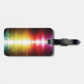 Music Spectrum Soundwave 鮮やか Audio Visualizer ラゲッジタグ (裏面横)