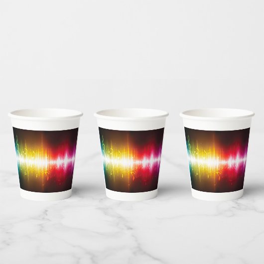 Music Spectrum Soundwave 鮮やか Audio Visualizer 紙コップ