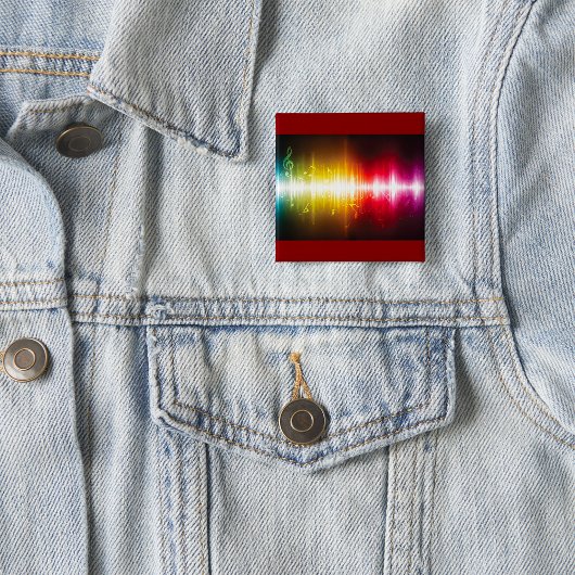 Music Spectrum Soundwave 鮮やか Audio Visualizer 缶バッジ