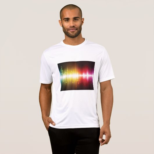 Music Spectrum Soundwave 鮮やか Audio Visualizer Tシャツ (正面フル)