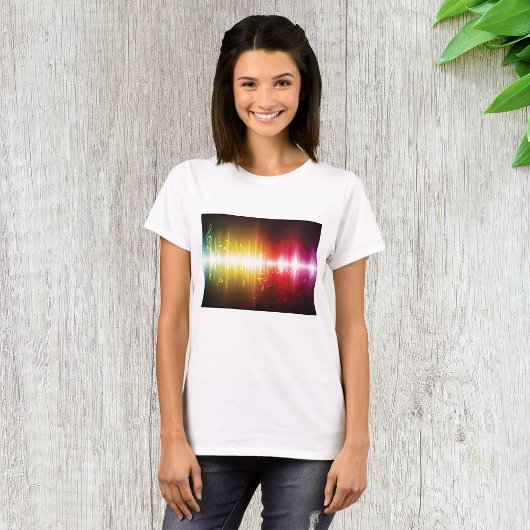 Music Spectrum Soundwave 鮮やか Audio Visualizer Tシャツ