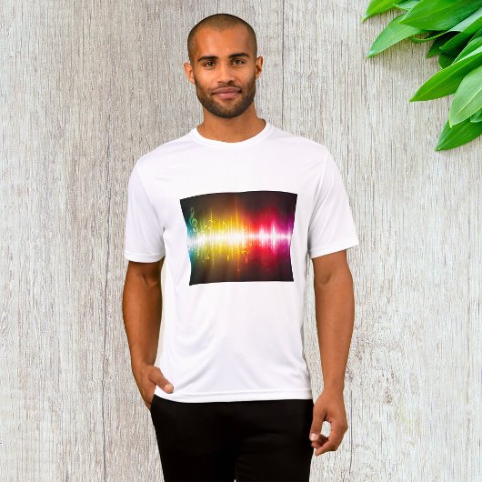 Music Spectrum Soundwave 鮮やか Audio Visualizer Tシャツ