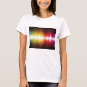 Music Spectrum Soundwave 鮮やか Audio Visualizer Tシャツ (正面)