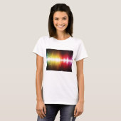 Music Spectrum Soundwave 鮮やか Audio Visualizer Tシャツ (正面フル)