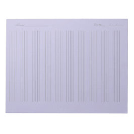 Music Staff Paper – Printable Sheet Music ノートパッド