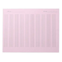 Music Staff Paper – Printable Sheet Music ノートパッド