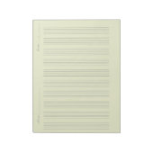 Music Staff Paper – Printable Sheet Music ノートパッド (回転)