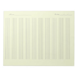 Music Staff Paper – Printable Sheet Music ノートパッド