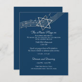 Music Star of David(ユダヤ教の)バル・ミツバー情報詳細 エンクロージャーカード (正面/裏面)